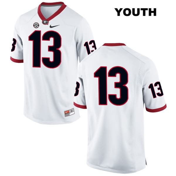 Georgia Bulldogs Youth Jonathan Ledbetter #13 NCAA No Name Authentic White Nike Stitched College Football Jersey JXS0556JS